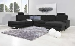 meinSofa Wohnlandschaft mit Schlaffunktion Jana | Anthrazit links Erweiterte Funktion