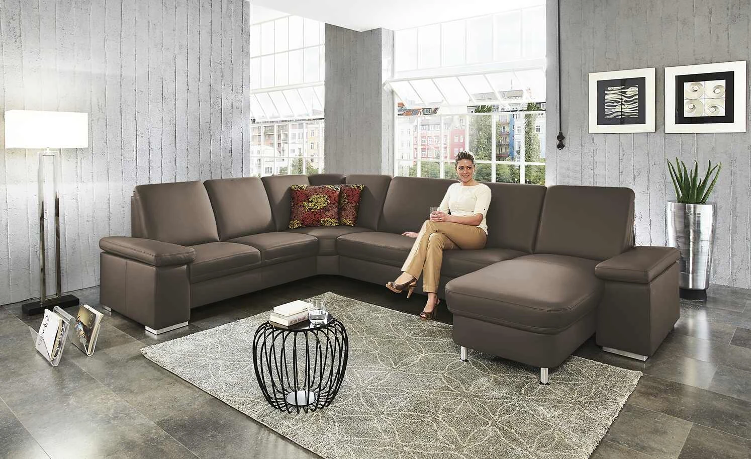 meinSofa Wohnlandschaft Elsa | Mocca (Braun) links ohne 3 meinSofa Wohnlandschaft Elsa | Mocca (Braun) links ohne