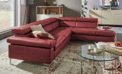 W.SCHILLIG Ecksofa Arturo | Rot rechts Erweiterte Funktion