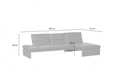 KOINOR Design-Couch Raoul | Pepper (Dunkelgrau) rechts Grundfunktion -Sofas Verkaufsladen 19404653 8 202107011258