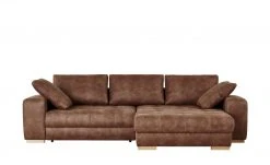 bobb Ecksofa Caro | Cognac (Hellbraun) Mikrofaser in Kunstlederoptik rechts Erweiterte Funktion -Sofas Verkaufsladen 20405449 1 201811271544