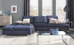 W.SCHILLIG Ecksofa Saraa | Dunkelblau links Erweiterte Funktion