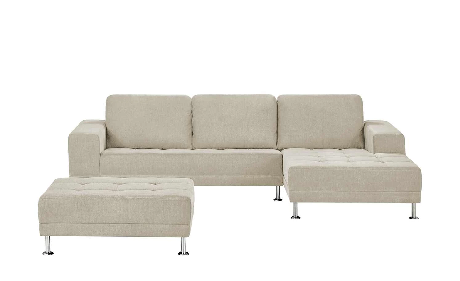 smart Ecksofa Garda | Wollweiß rechts Flachgewebe 4 smart Ecksofa Garda | Wollweiß rechts Flachgewebe – Bild 2