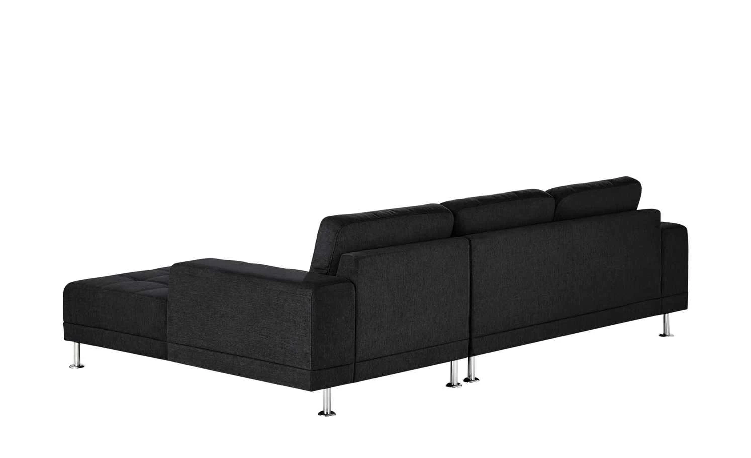 smart Ecksofa Garda | Schwarz rechts Flachgewebe 4 smart Ecksofa Garda | Schwarz rechts Flachgewebe – Bild 2