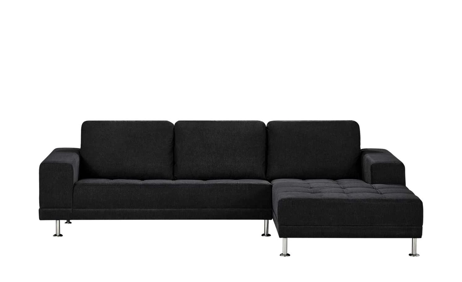 smart Ecksofa Garda | Schwarz rechts Flachgewebe 3 smart Ecksofa Garda | Schwarz rechts Flachgewebe