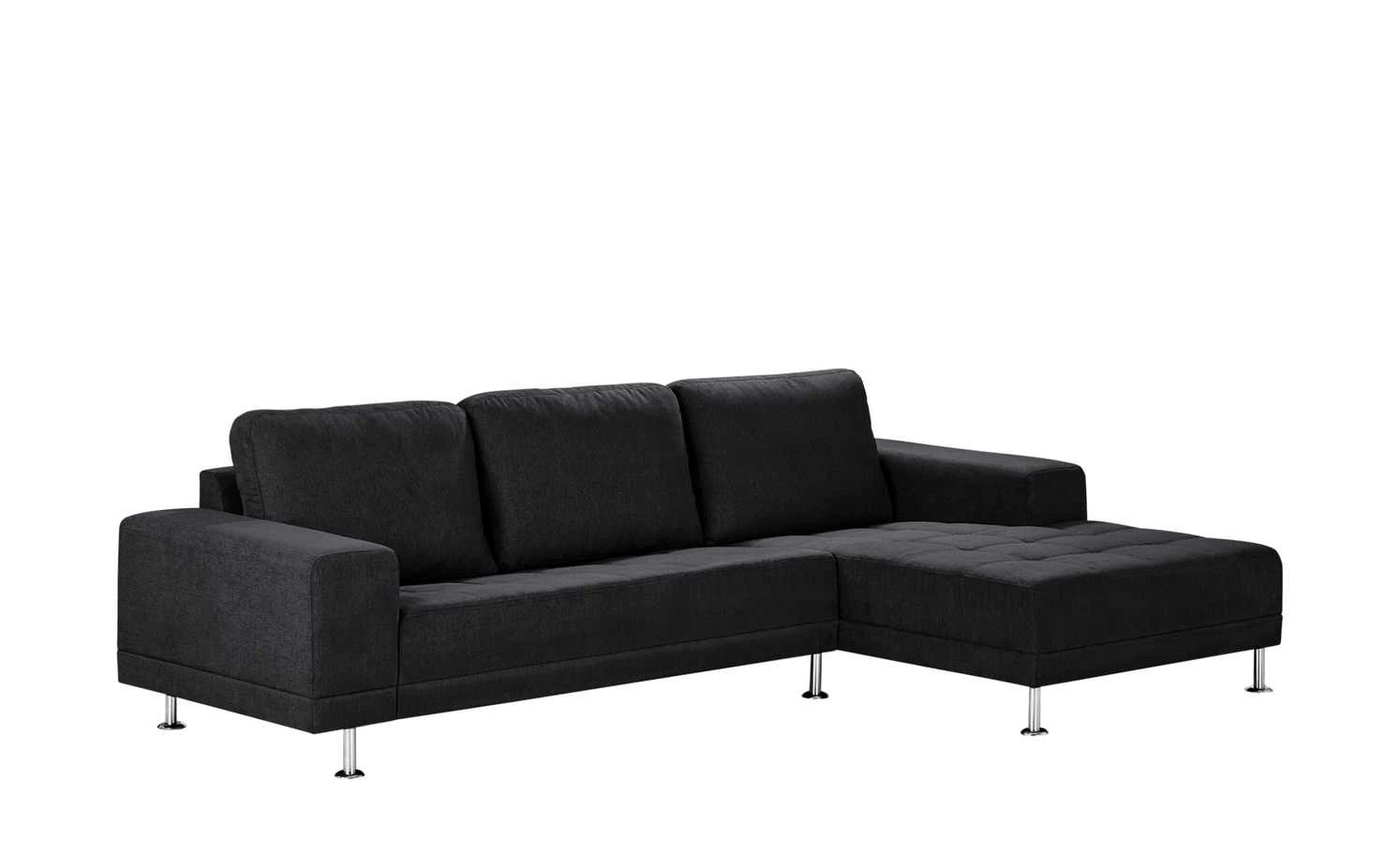 smart Ecksofa Garda | Schwarz rechts Flachgewebe 9 smart Ecksofa Garda | Schwarz rechts Flachgewebe – Bild 7