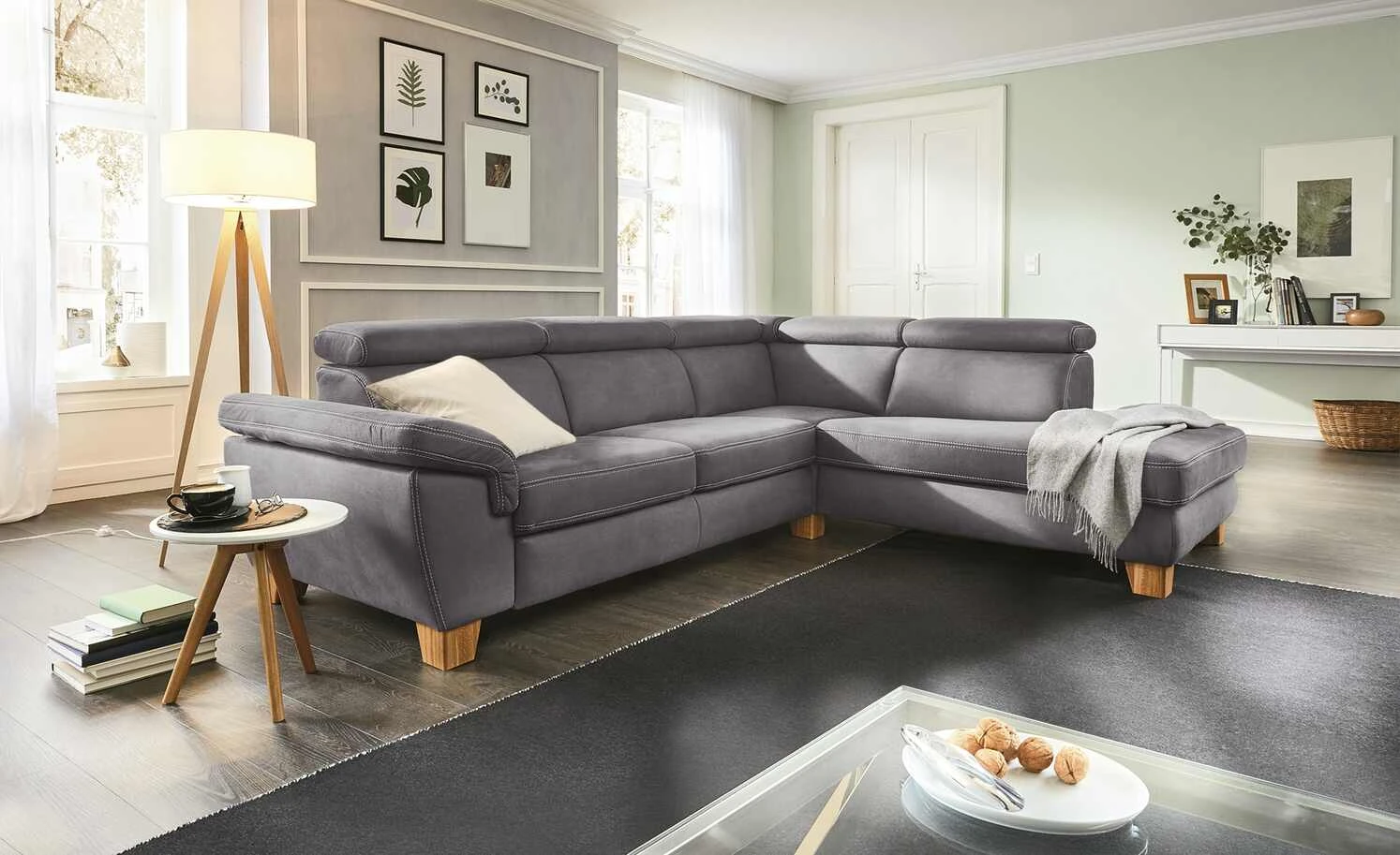 Ecksofa Indra | Anthrazit rechts Grundfunktion 3 Ecksofa Indra | Anthrazit rechts Grundfunktion