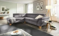 Ecksofa Indra | Anthrazit links Grundfunktion