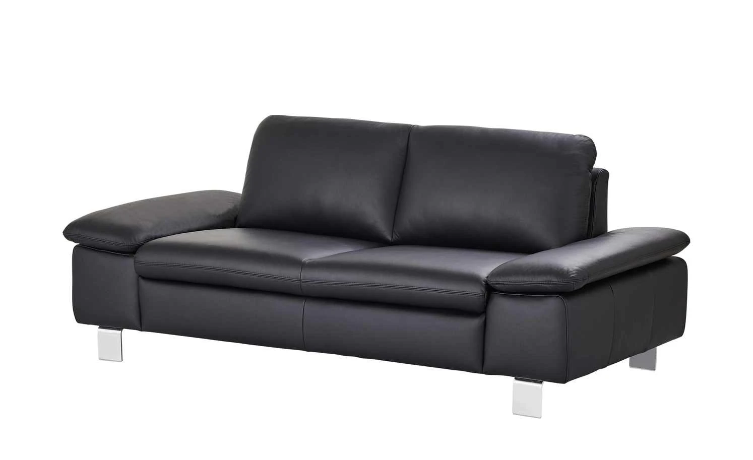 smart Sofa Finola | 2 Schwarz Leder 6 smart Sofa Finola | 2 Schwarz Leder – Bild 4