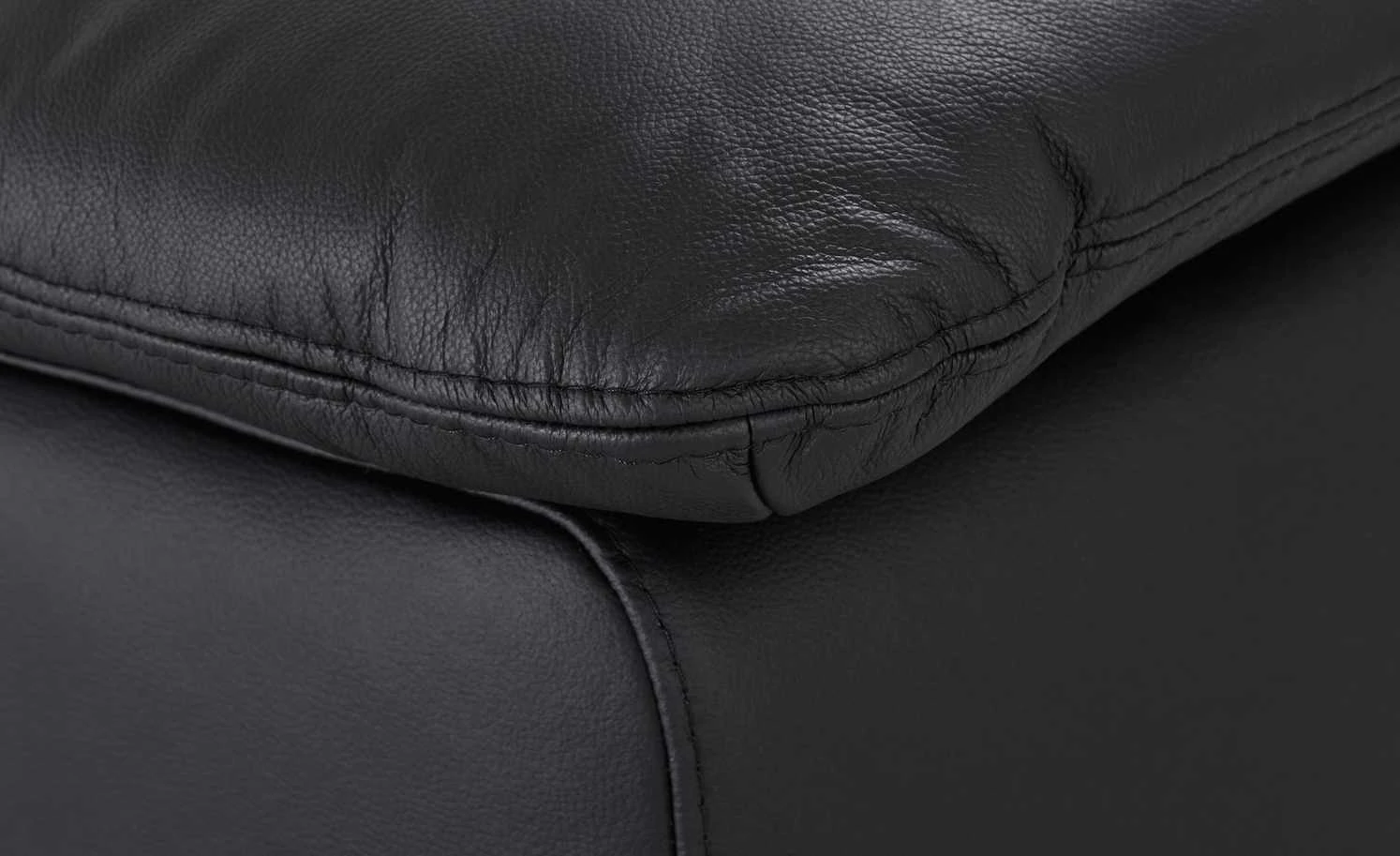 smart Sofa Finola | 2 Schwarz Leder 10 smart Sofa Finola | 2 Schwarz Leder – Bild 8
