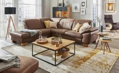 meinSofa Leder-Ecksofa Raica | Chai (Braun) links Erweiterte Funktion