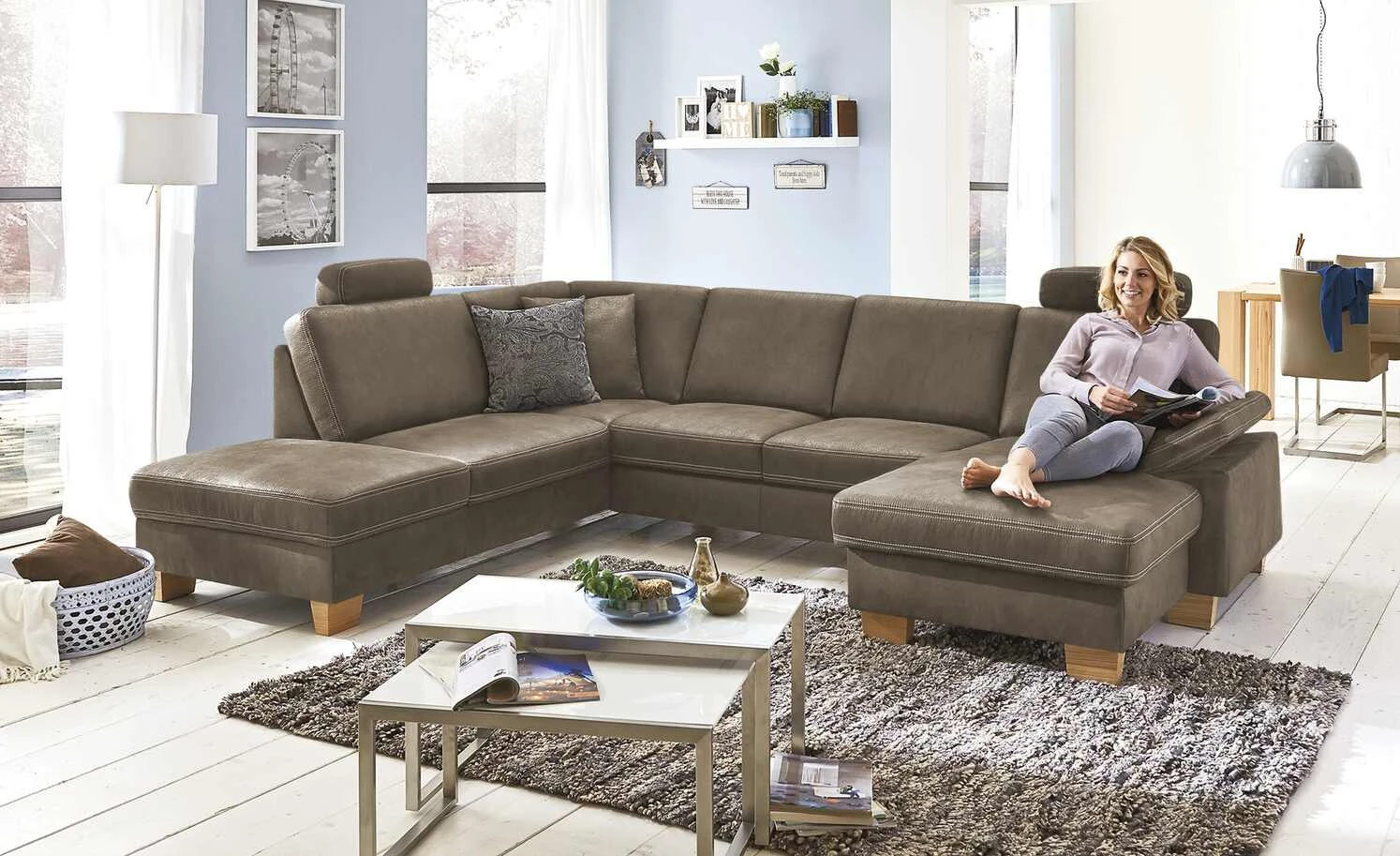 meinSofa Wohnlandschaft Samu | Steingrau links ohne 3 meinSofa Wohnlandschaft Samu | Steingrau links ohne