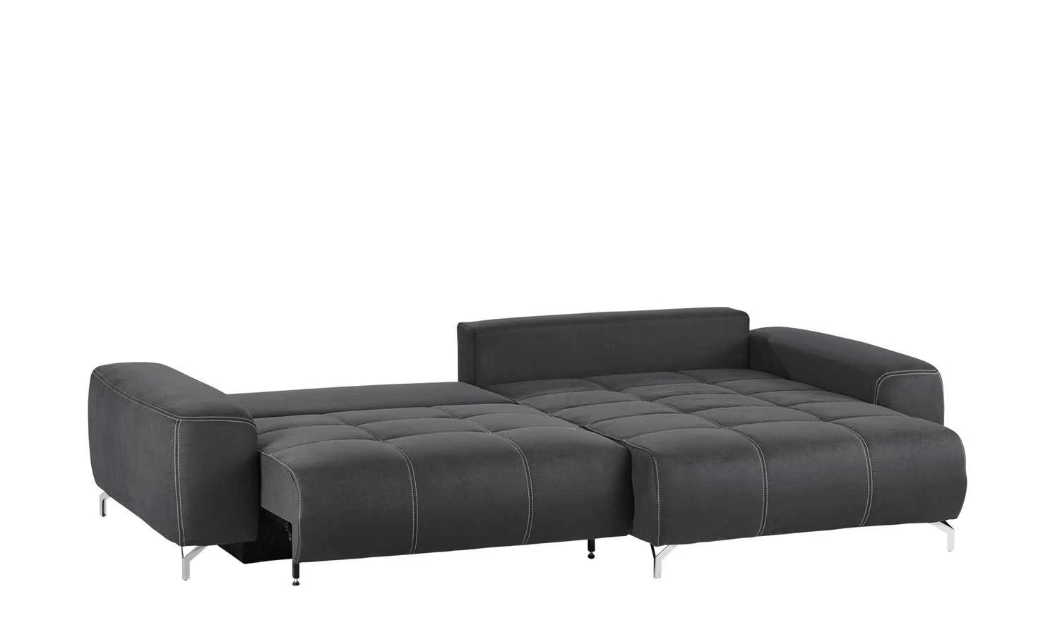 bobb Ecksofa mit Boxspringpolsterung Filis de Luxe | Mikrofaser Graphitgrau rechts verchromt 14 bobb Ecksofa mit Boxspringpolsterung Filis de Luxe | Mikrofaser Graphitgrau rechts verchromt – Bild 12