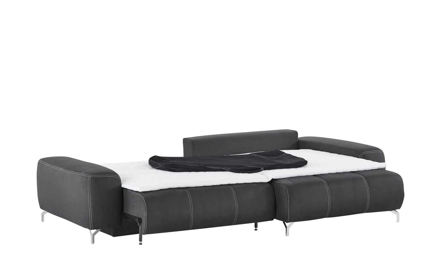 bobb Ecksofa mit Boxspringpolsterung Filis de Luxe | Mikrofaser Graphitgrau rechts verchromt 17 bobb Ecksofa mit Boxspringpolsterung Filis de Luxe | Mikrofaser Graphitgrau rechts verchromt – Bild 15