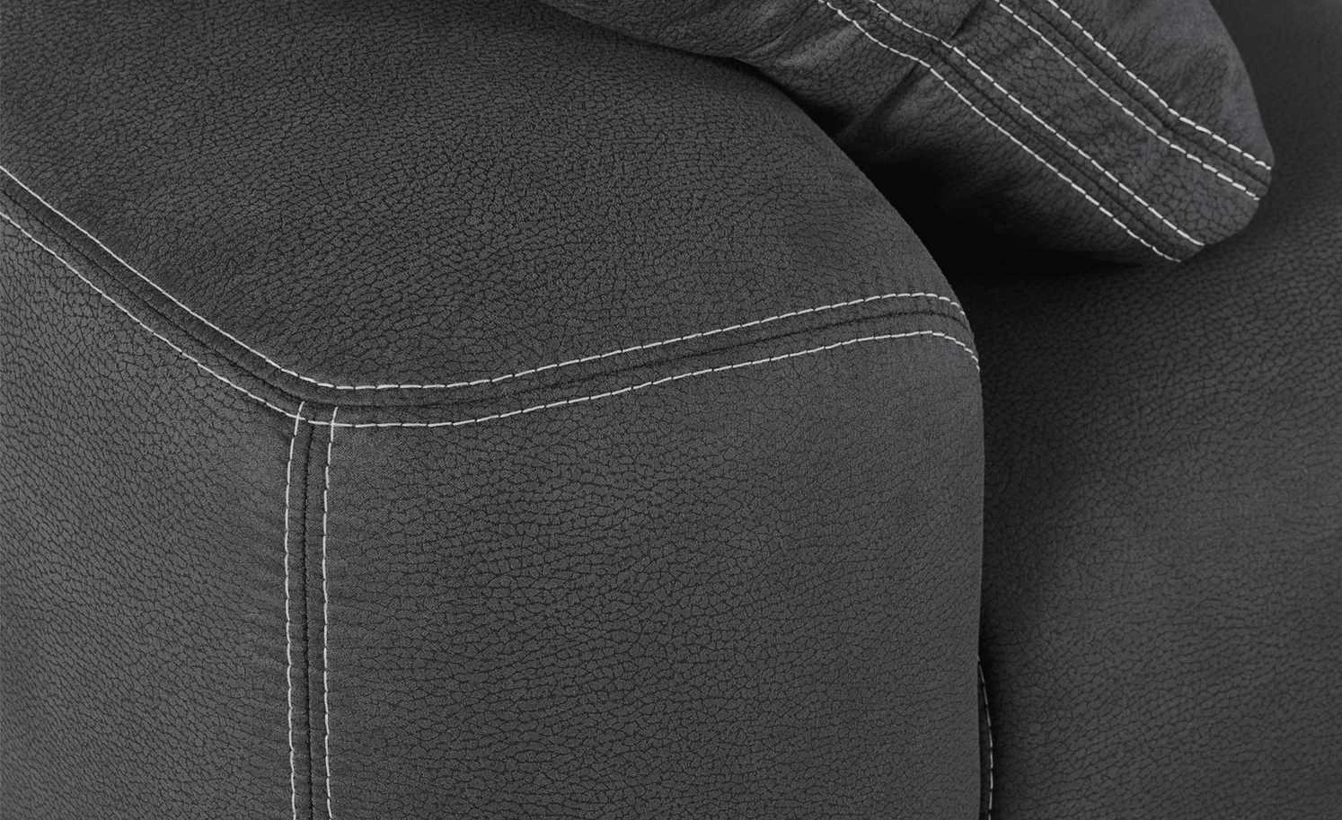 bobb Ecksofa mit Boxspringpolsterung Filis de Luxe | Mikrofaser Graphitgrau rechts verchromt 10 bobb Ecksofa mit Boxspringpolsterung Filis de Luxe | Mikrofaser Graphitgrau rechts verchromt – Bild 8