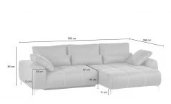 bobb Ecksofa mit Boxspringpolsterung Filis de Luxe | Mikrofaser Grau rechts verchromt -Sofas Verkaufsladen 21405904 2 201906271456