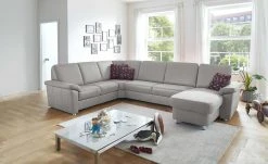 meinSofa Wohnlandschaft Rita | Aluminiumgrau links ohne