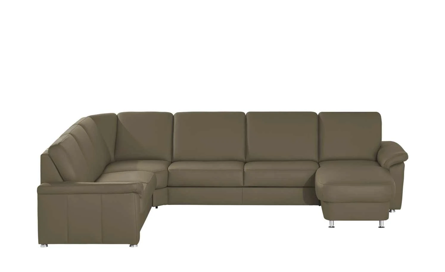 meinSofa Leder-Wohnlandschaft Carolin | Stone (Grau-Braun) links ohne 3 meinSofa Leder-Wohnlandschaft Carolin | Stone (Grau-Braun) links ohne