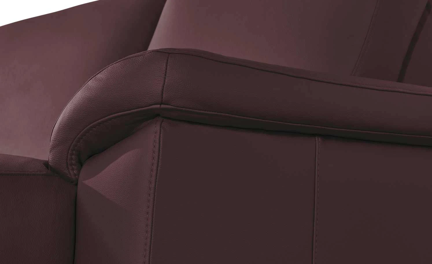 meinSofa Leder-Wohnlandschaft Carolin | Brombeer (Violett) links ohne 4 meinSofa Leder-Wohnlandschaft Carolin | Brombeer (Violett) links ohne – Bild 2