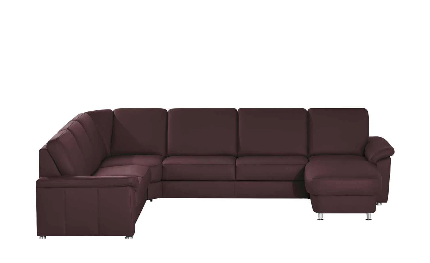meinSofa Leder-Wohnlandschaft Carolin | Brombeer (Violett) links ohne 3 meinSofa Leder-Wohnlandschaft Carolin | Brombeer (Violett) links ohne