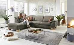 meinSofa Leder-Ecksofa Raica | Alu links ohne
