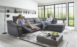 meinSofa Ecksofa Ivonne-S | Grau (Anthrazit) rechts Erweiterte Funktion