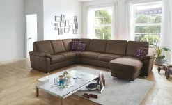 meinSofa Wohnlandschaft Rita | Braun (Dunkelbraun) links ohne