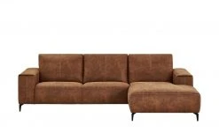 smart Ecksofa Gabriela | Cognac rechts Mikrofaser Leder-Optik glatt -Sofas Verkaufsladen 21408223 1 201811271539