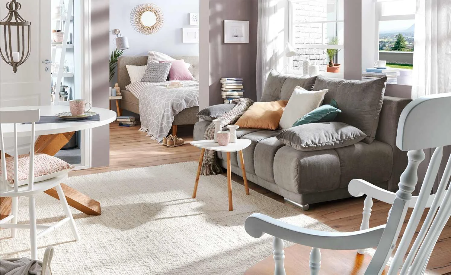 bobb Schlafsofa Isalie de Luxe | Silbergrau Mikrofaser fein 4 bobb Schlafsofa Isalie de Luxe | Silbergrau Mikrofaser fein – Bild 2