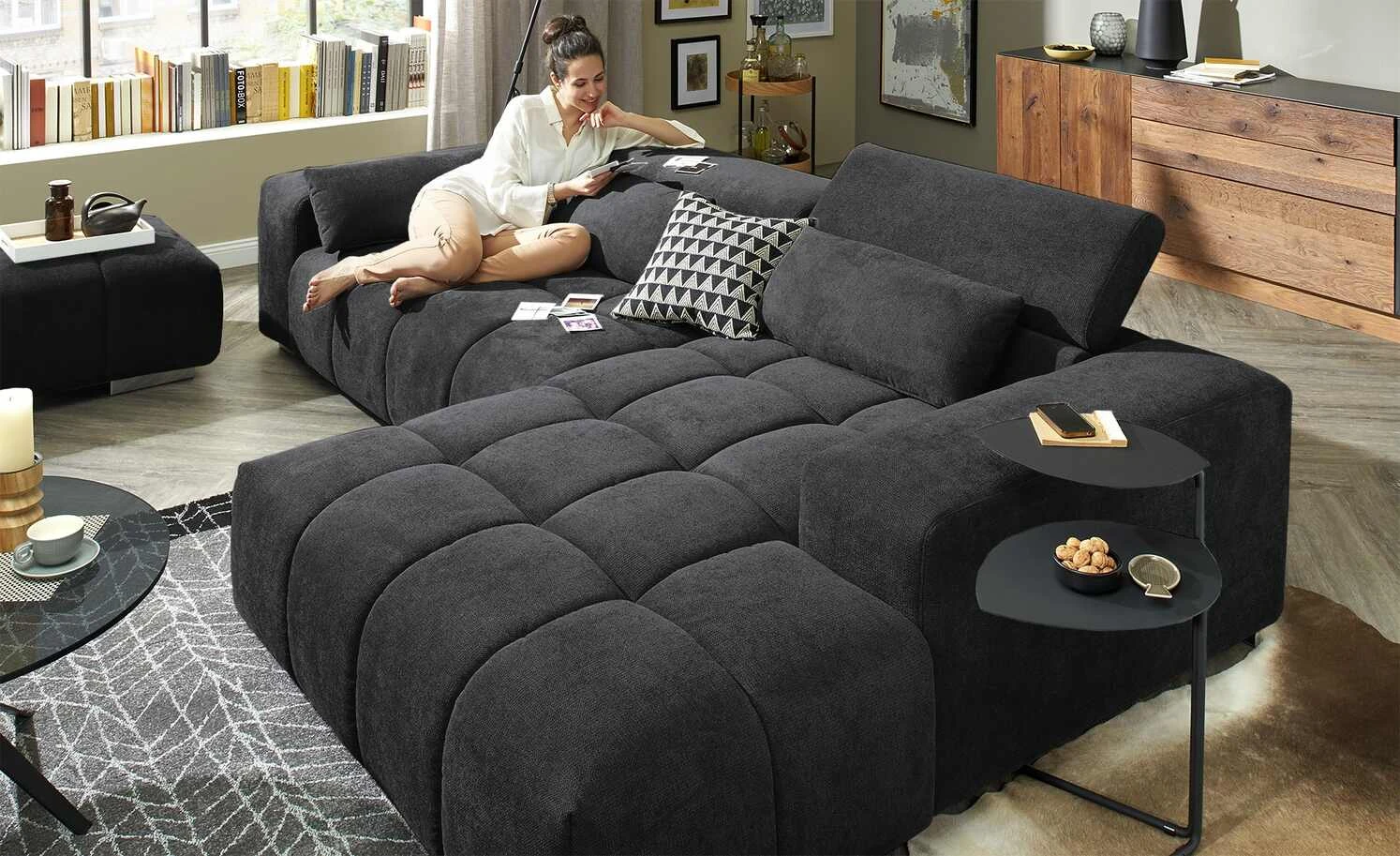 uno Ecksofa Origo | Schwarz rechts 3 uno Ecksofa Origo | Schwarz rechts