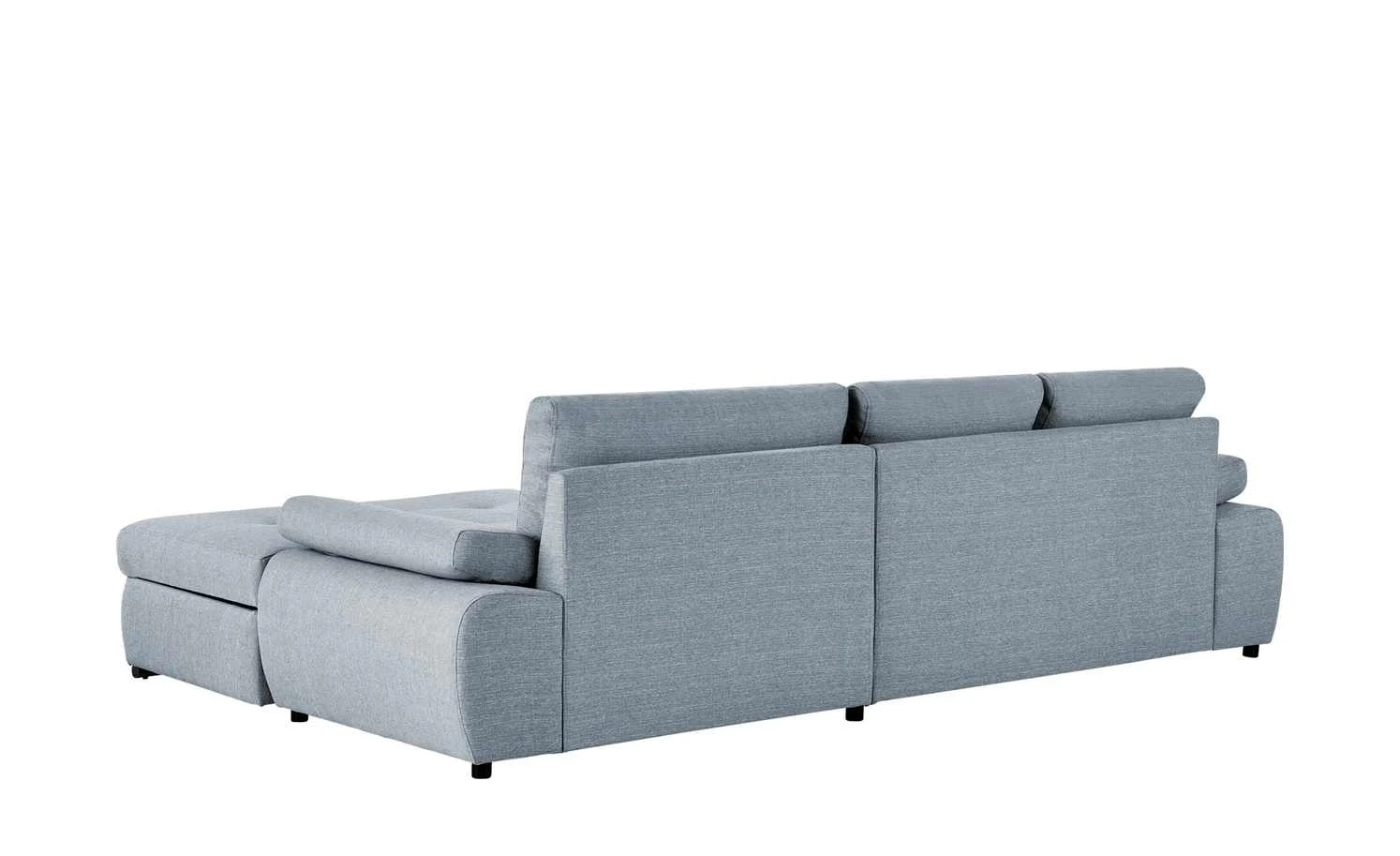 smart Ecksofa Ibby | Silbergrau rechts Webstoff grob 5 smart Ecksofa Ibby | Silbergrau rechts Webstoff grob – Bild 3