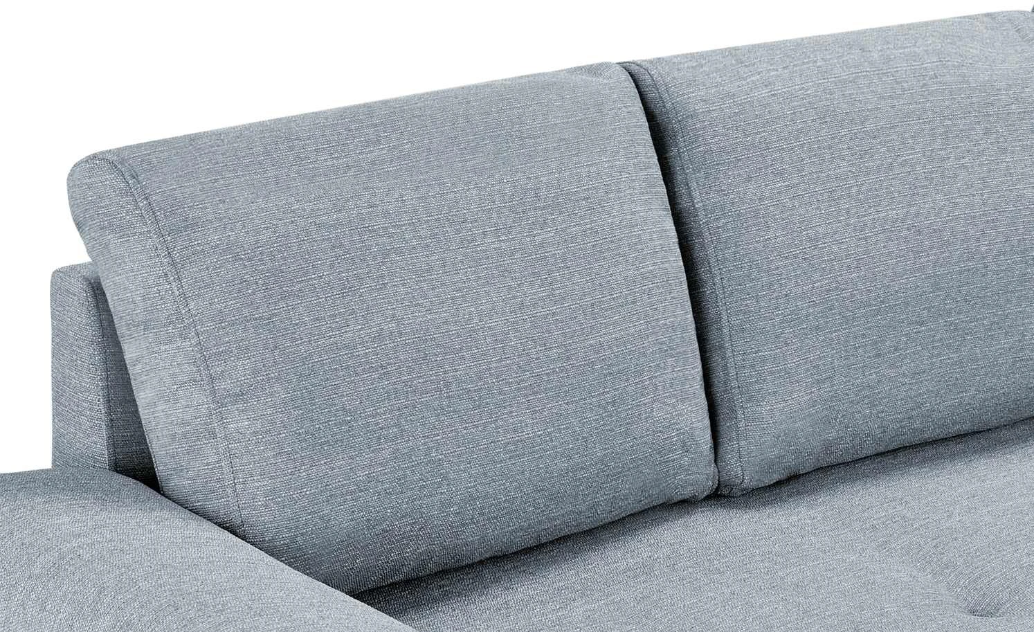 smart Ecksofa Ibby | Silbergrau rechts Webstoff grob 9 smart Ecksofa Ibby | Silbergrau rechts Webstoff grob – Bild 7