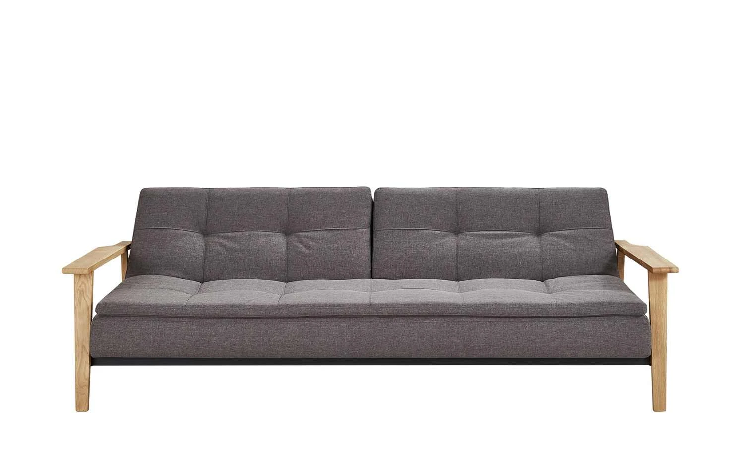 Design-Schlafsofa Stratos | Dunkelgrau / Eiche 4 Design-Schlafsofa Stratos | Dunkelgrau / Eiche – Bild 2