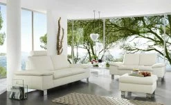 smart Sofa Finola | 2 Weiß Leder