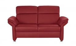 meinSofa Ledersofa Manon | Rosso (Rot) 2 ohne