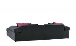 smart Ecksofa Lianea | Flachgewebe Schwarz / Bordeauxrot rechts -Sofas Verkaufsladen 23402163 2 201811271603