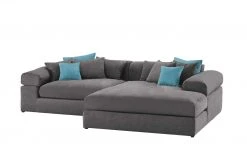 smart Ecksofa Lianea | Flachgewebe Grau / Petrol rechts -Sofas Verkaufsladen 23402171 12 202009242336