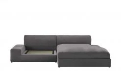 smart Ecksofa Lianea | Flachgewebe Grau / Petrol rechts -Sofas Verkaufsladen 23402171 9 202009242334