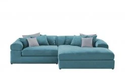 smart Ecksofa Lianea | Flachgewebe Petrol / Silbergrau rechts