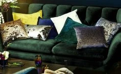 pop Sofa Caldara | Smaragd (Dunkelgrün) 2 Chrom