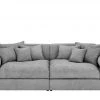 smart Big Sofa Lianea | Silbergrau Flachgewebe