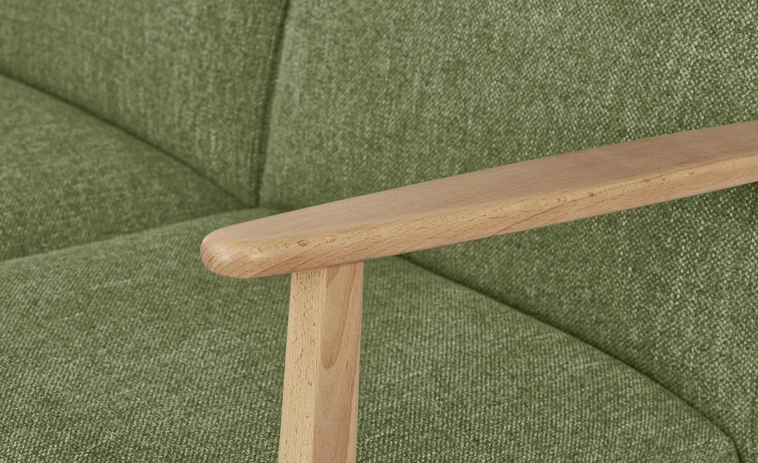 smart Sofa Rada | Grün Webstoff grob 4 smart Sofa Rada | Grün Webstoff grob – Bild 2