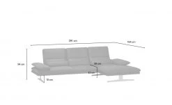 W.SCHILLIG Ecksofa Broadway | Anthrazit rechts Erweiterte Funktion -Sofas Verkaufsladen 23402801 10 202110011247