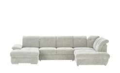 Wohnlandschaft mit Funktion Gladys | Silbergrau rechts