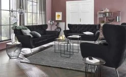 pop Sofa Caldara | Black (Schwarz) 2 Chrom