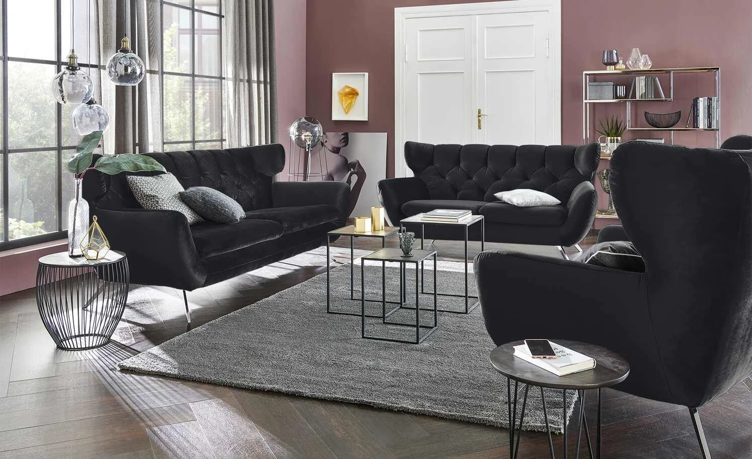 pop Sofa Caldara | Black (Schwarz) 2 Chrom 3 pop Sofa Caldara | Black (Schwarz) 2 Chrom
