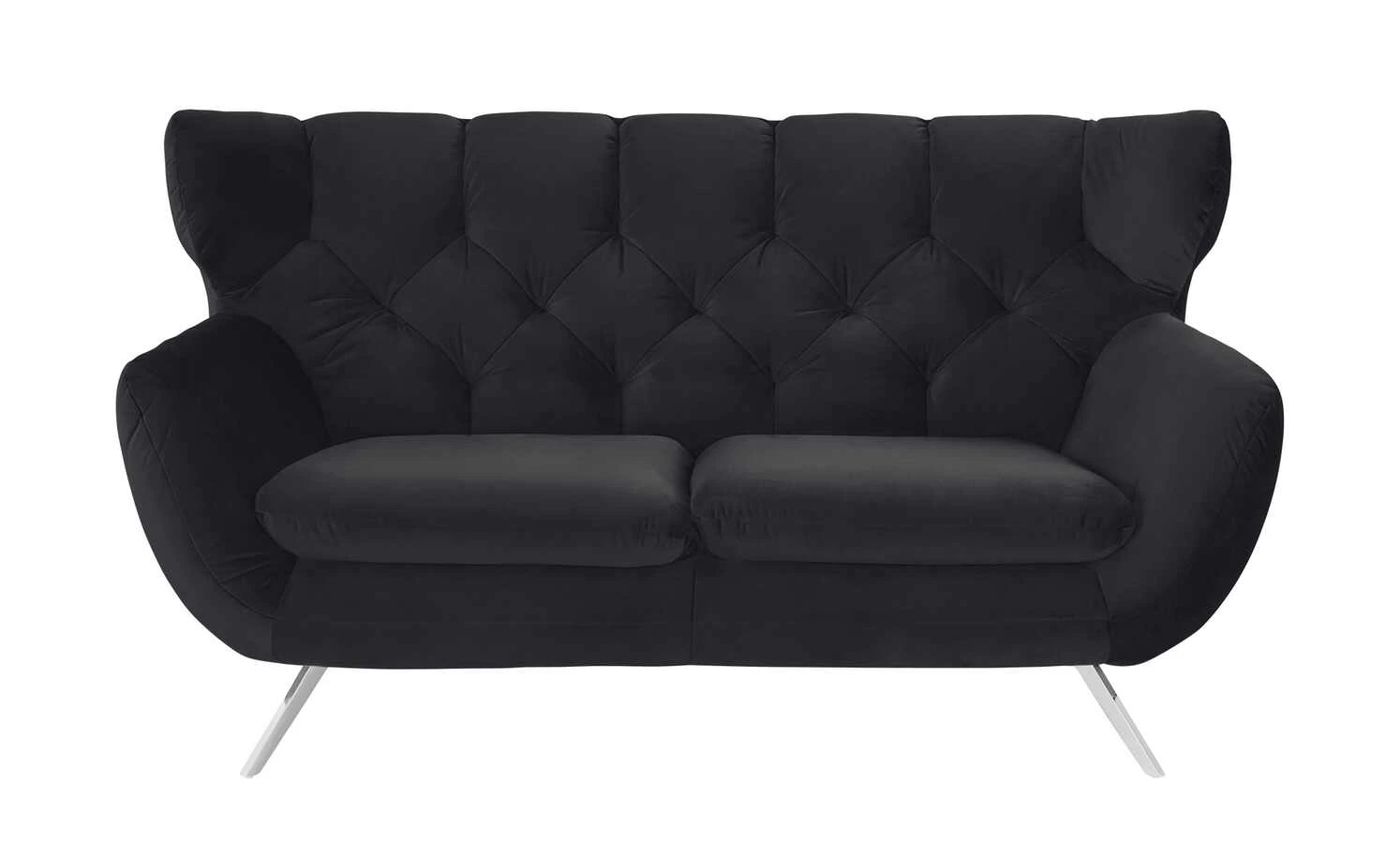 pop Sofa Caldara | Black (Schwarz) 2 Chrom 4 pop Sofa Caldara | Black (Schwarz) 2 Chrom – Bild 2