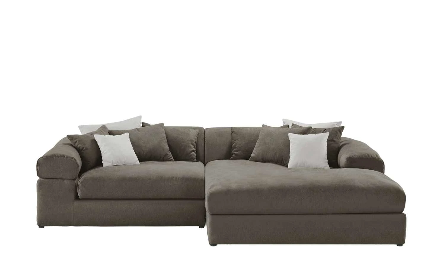 smart Ecksofa Lianea | Flachgewebe Schlamm / Silbergrau rechts 4 smart Ecksofa Lianea | Flachgewebe Schlamm / Silbergrau rechts – Bild 2