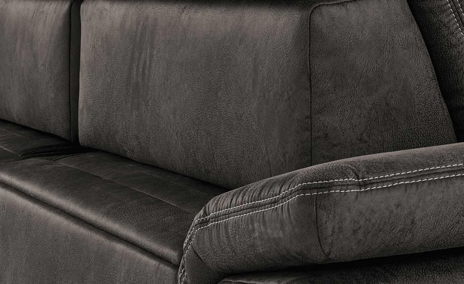 Ecksofa Kundry | Anthrazit links Grundfunktion 8 Ecksofa Kundry | Anthrazit links Grundfunktion – Bild 6