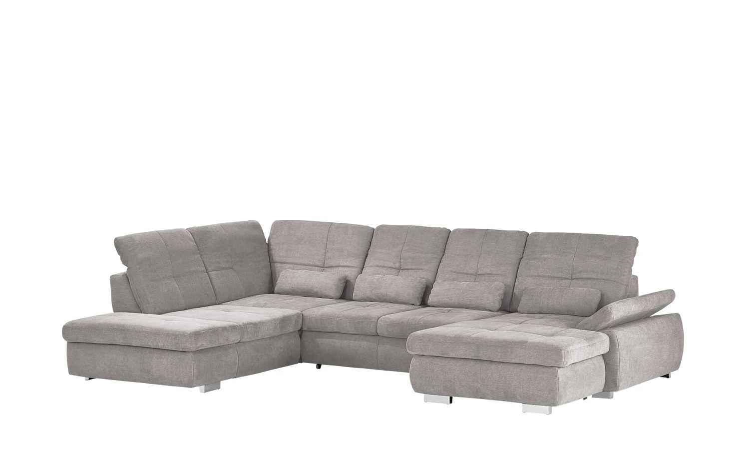 Wohnlandschaft mit Funktion Perry | Silbergrau links 6 Wohnlandschaft mit Funktion Perry | Silbergrau links – Bild 4